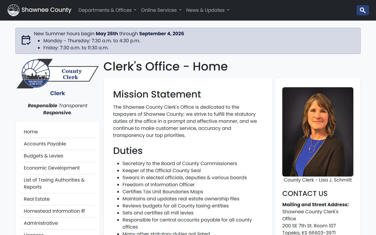 Shawnee County court records county clerk redirect