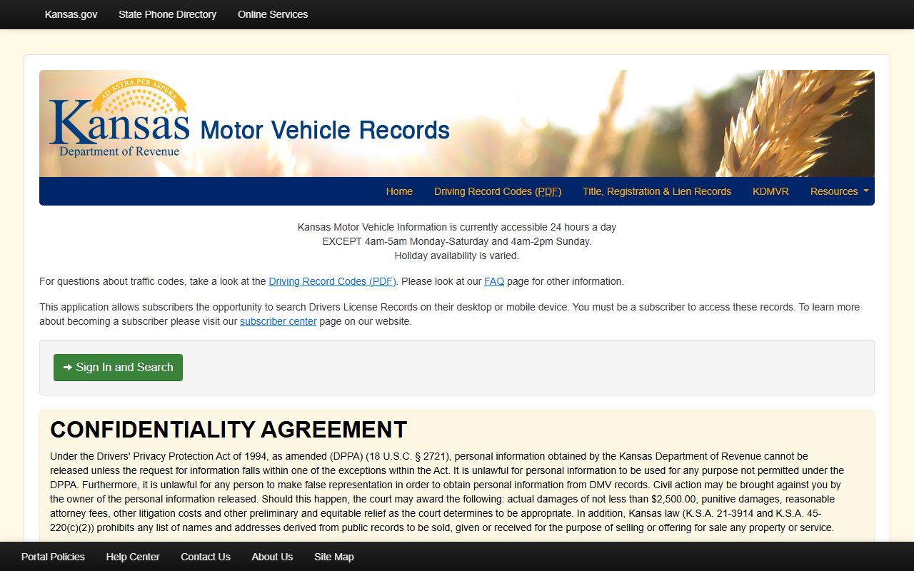 Shawnee County traffic court records Kansas motor vehicle records portal source